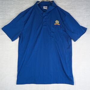 HPI Napa Auto Parts Employee Polo Shirt Mens Medium Blue Short Sleeve
